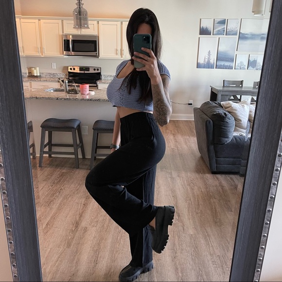 High Waist Straight Leg Trouser Pants - Picture 14 of 16